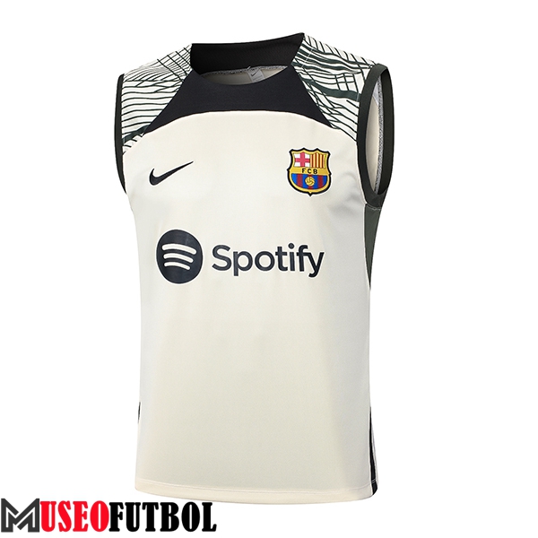 Chalecos De Futbol FC Barcelona Beige/Negro 2023/2024