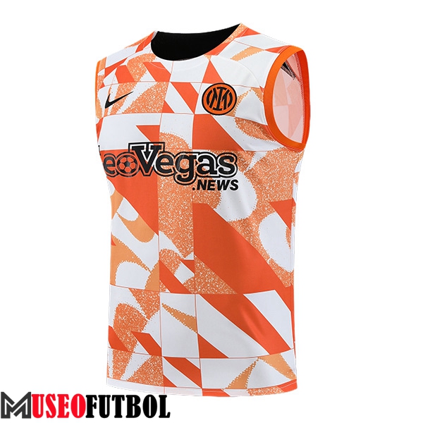 Chalecos De Futbol Inter Milan Blanco/Naranja 2023/2024