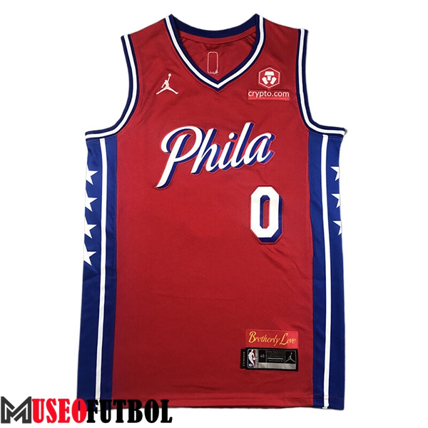 Camisetas De Futbol Philadelphia 76ers (MAXEY #0) 2023/24 Rojo/Azul/Blanco