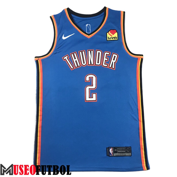 Camisetas De Futbol Oklahoma City Thunder (GILGEOUS-ALEXANDER #2) 2023/24 Azul -02