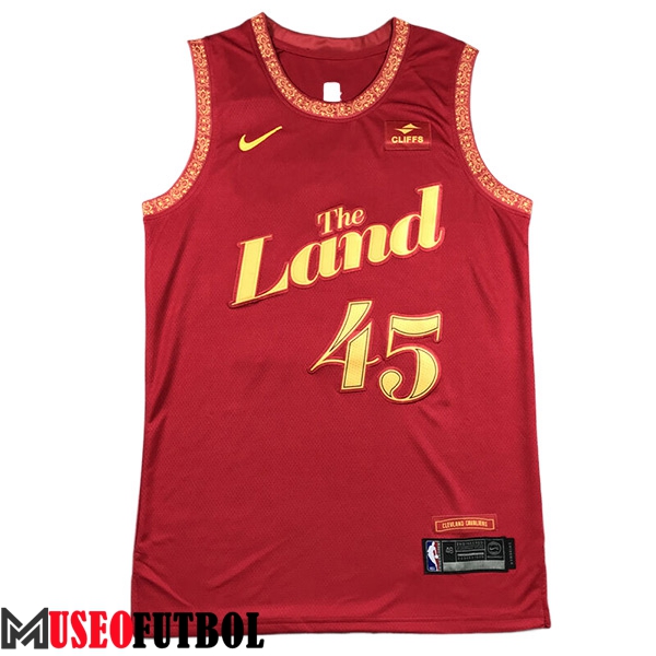 Camisetas De Futbol Cleveland Cavaliers (MITCHELL #45) 2023/24 Rojo/Amarillo