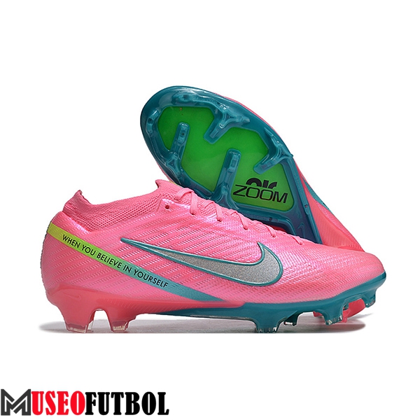 Nike Botas De Fútbol AIR Zoom Mercurial Vapor 15 Elite XXV FG Rosa/Azul/Verde