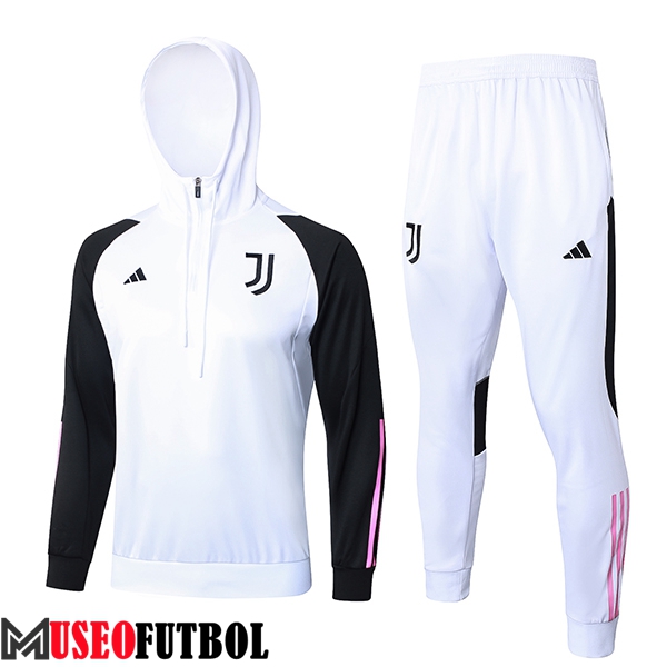 Chaqueta Con Capucha Chandal Juventus Blanco/Negro/Rosa 2023/2024