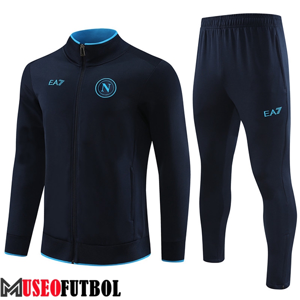 Chandal Equipos De Futbol - Chaqueta SSC Napoli Negro/Azul 2023/2024