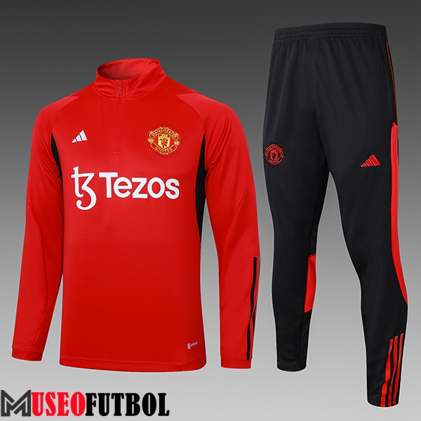 Chandal Equipos De Futbol Manchester United Ninos Rojo/Negro 2023/2024