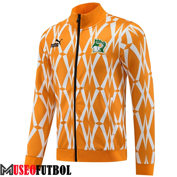 Chaquetas Futbol Ivory Coast Naranja/Blanco 2023/2024