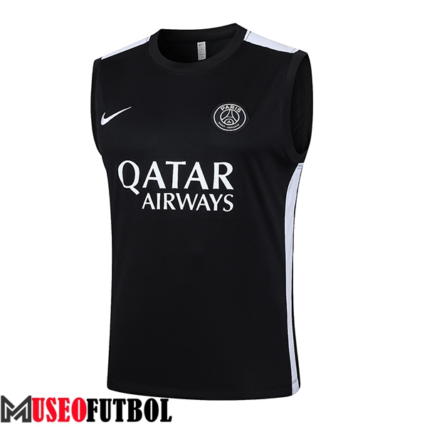 Chalecos De Futbol PSG Negro/Blanco 2023/2024