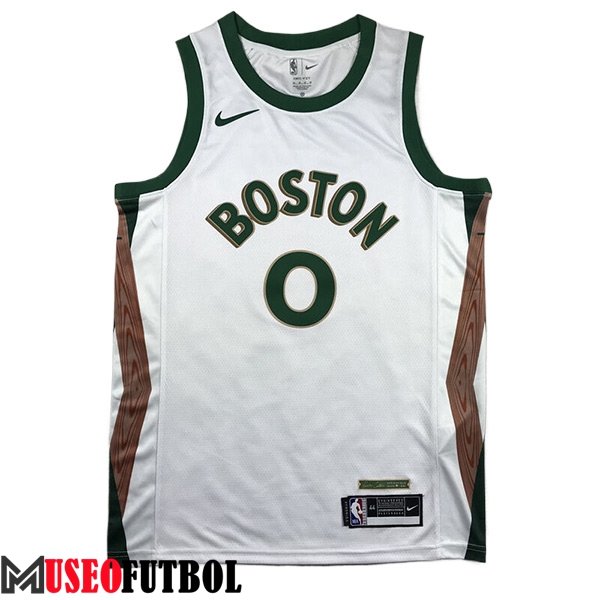 Camiseta Boston Celtics (TATUM #0) 2023/24 Azul/Verde/Marrón