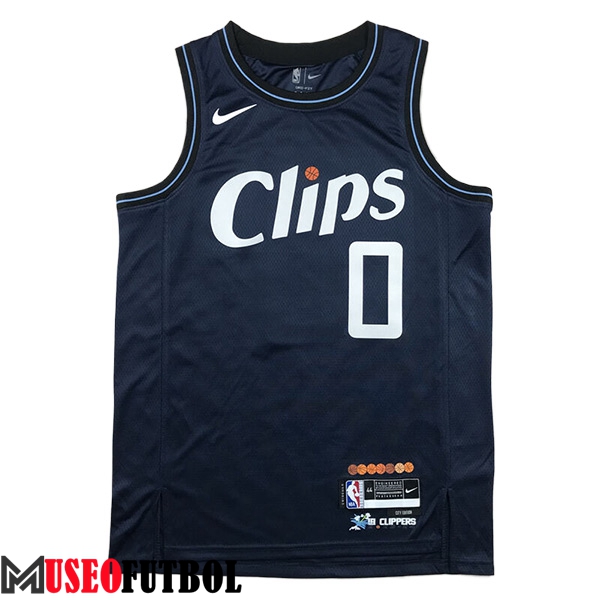 Camiseta Los Angeles Clippers (WESTBROOK #0) 2023/24 Azul Oscuro -02