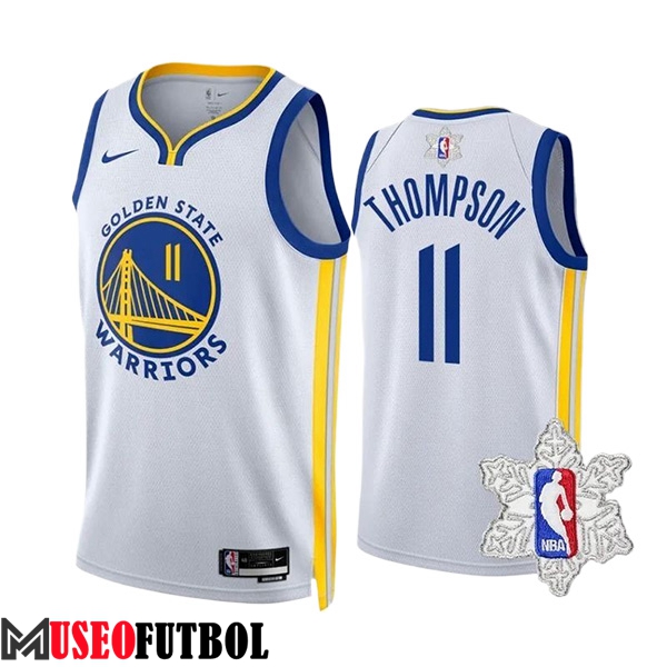 Camiseta Golden State Warriors (THOMPSON #11) 2023/24 Blanco/Azul/Amarillo