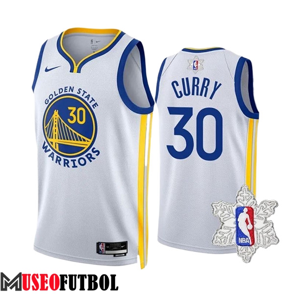 Camiseta Golden State Warriors (CURRY #30) 2023/24 Blanco/Azul/Amarillo