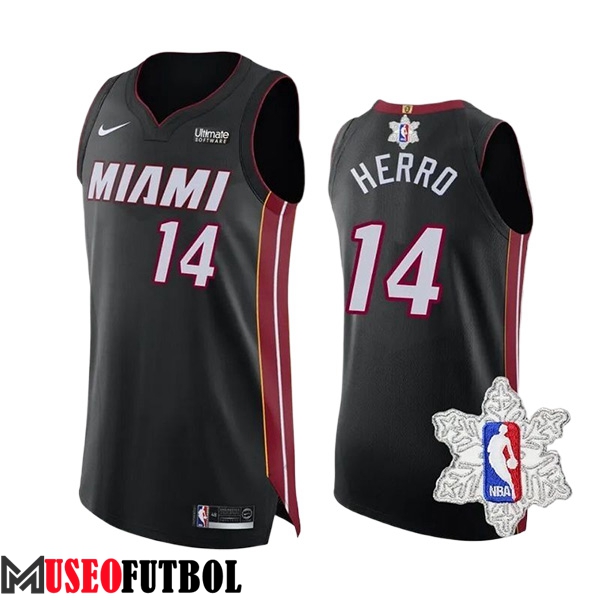 Camiseta Miami Heat (HERRO #14) 2023/24 Negro/Rojo -03