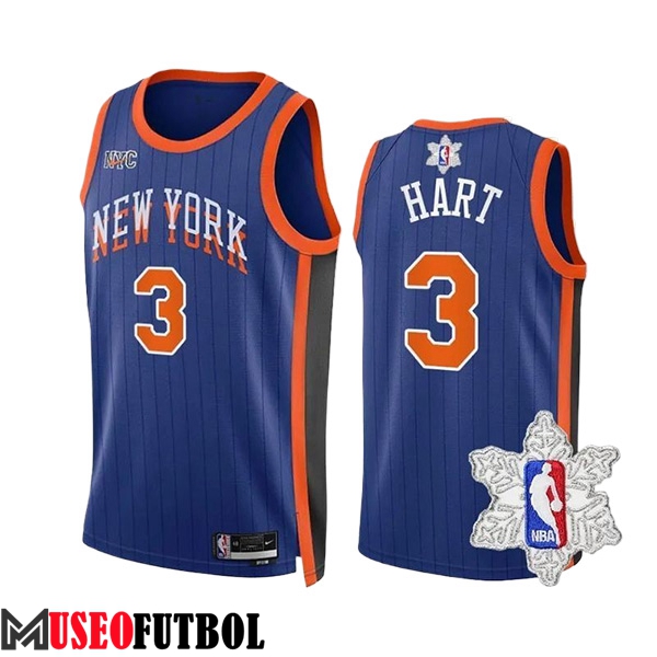 Camiseta New York Knicks (HART #3) 2023/24 Azul/Naranja