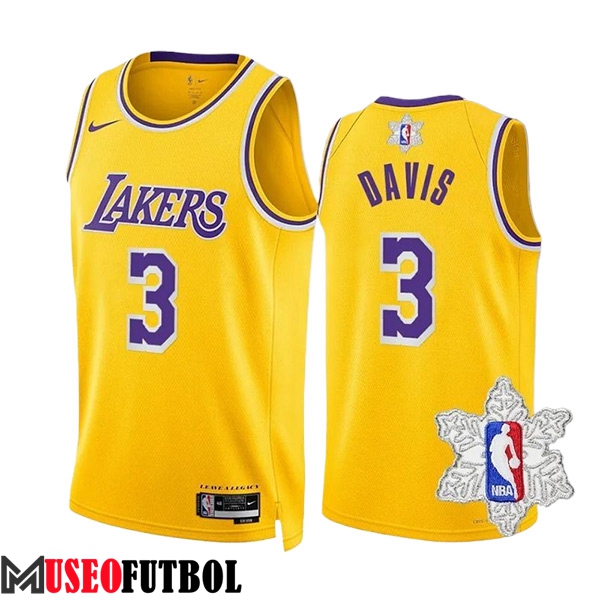 Camiseta Los Angeles Lakers (DAVIS #3) 2023/24 Amarillo/Violeta