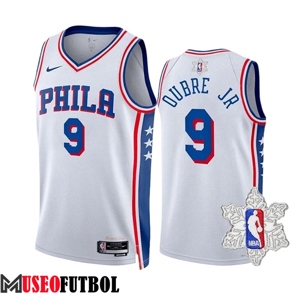 Camiseta Philadelphia 76ers (OUBRE JR #9) 2023/24 Blanco/Azul