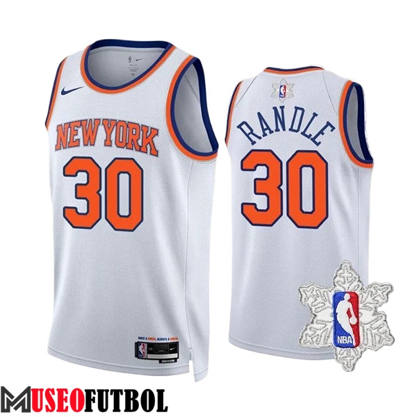 Camiseta New York Knicks (RANDLE #30) 2023/24 Blanco/Naranja