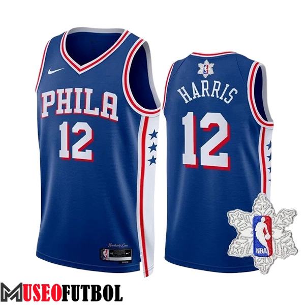 Camiseta Philadelphia 76ers (HARRIS #12) 2023/24 Azul/Blanco