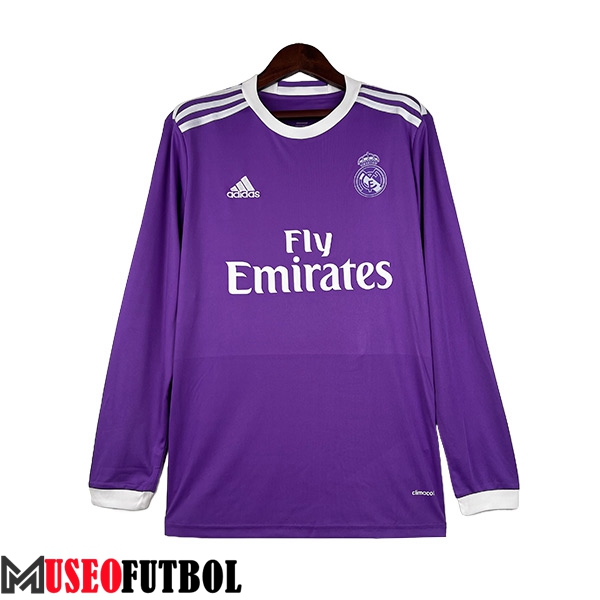 Camisetas De Futbol Real Madrid Retro Segunda Manga Largas 2016/2017