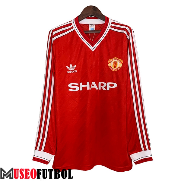 Camisetas De Futbol Manchester United Retro Primera Manga Largas 1986/1988