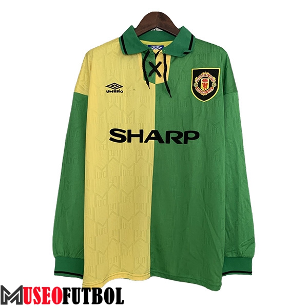 Camisetas De Futbol Manchester United Retro Tercera Manga Largas 1992/1994