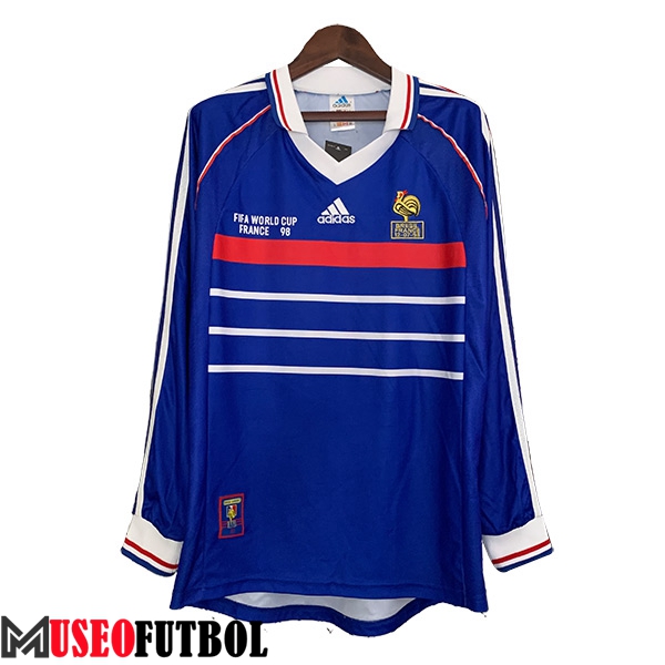 Camisetas De Futbol Francia Retro Primera Manga Largas 1998