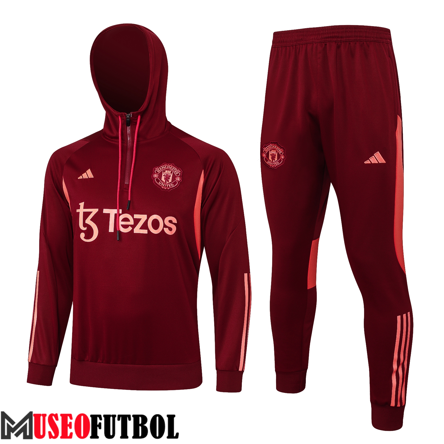 Chaqueta Con Capucha Chandal Manchester United Rojo/Naranja 2023/2024