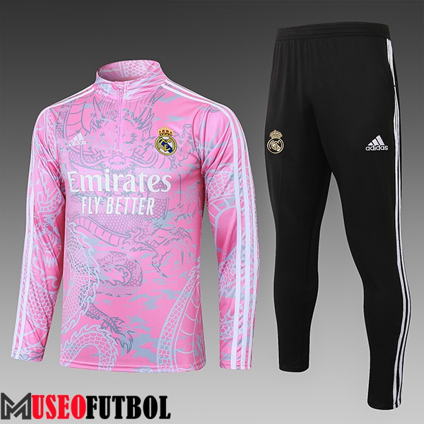 Chandal Equipos De Futbol Real Madrid Ninos Rosa/Gris/Negro 2023/2024