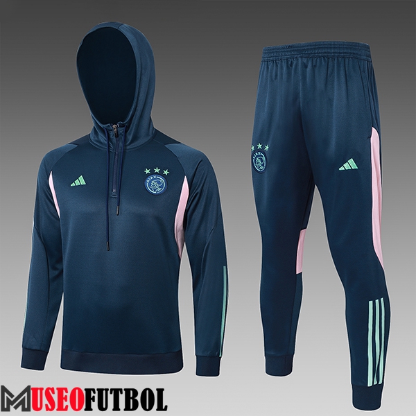 Chaqueta Con Capucha Chandal Ajax Ninos Azul Oscuro 2023/2024