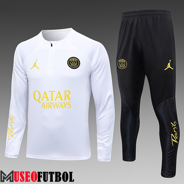 Chandal Equipos De Futbol PSG Ninos Blanco/Negro/Amarillo 2023/2024