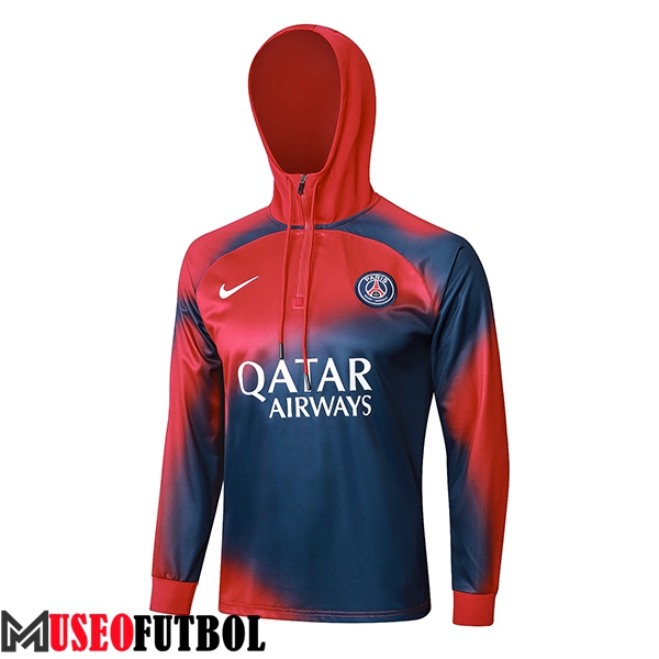 Sudadera De Entrenamiento Capucha PSG Rojo/Azul 2023/2024