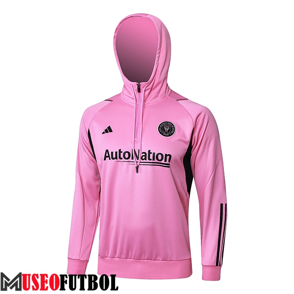 Sudadera De Entrenamiento Capucha Inter Miami CF Rosa/Negro 2023/2024