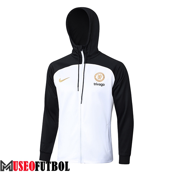 Chaqueta Con Capucha FC Chelsea Blanco/Negro 2023/2024