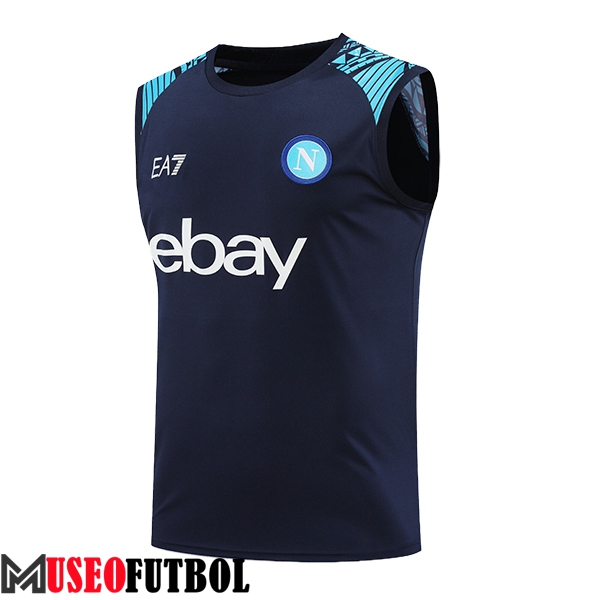 Camiseta Entrenamiento sin mangas + Cortos SSC Napoli Azul Oscuro 2024/2025