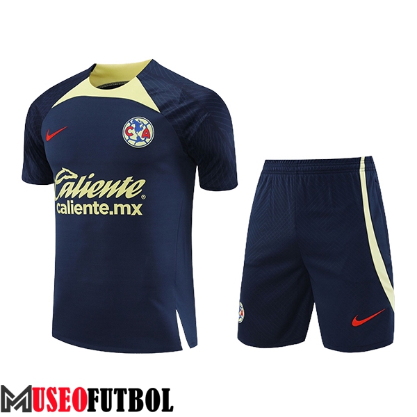 Camiseta Entrenamiento + Cortos Club America Azul Oscuro 2024/2025