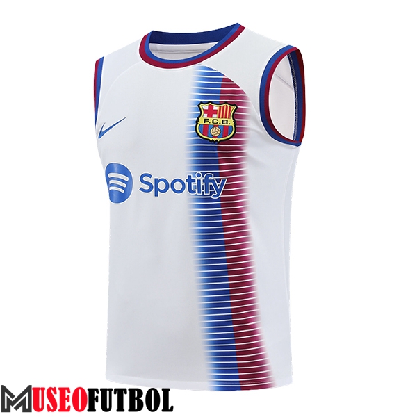 Chalecos De Futbol FC Barcelona Blanco/Azul 2024/2025