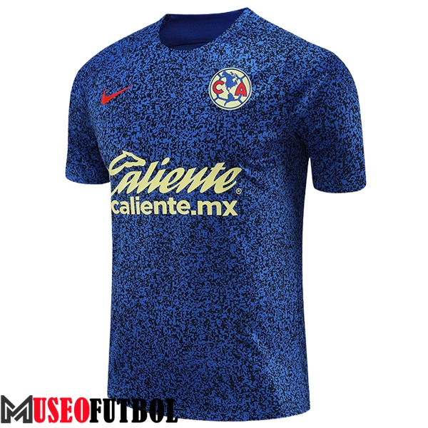 Camiseta Entrenamiento Club America Azul/Negro/Verde 2024/2025