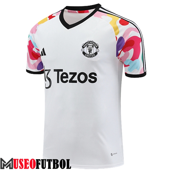 Camiseta Entrenamiento Manchester United Blanco/Negro 2024/2025