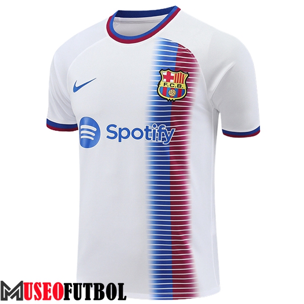 Camiseta Entrenamiento FC Barcelona Blanco/Azul 2024/2025