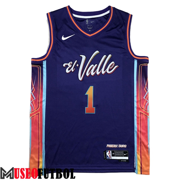 Camisetas Phoenix Suns (BOOKER #1) 2023/24 Violeta/Naranja