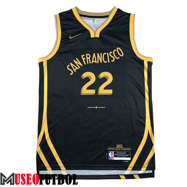 Camisetas Golden State Warriors (WIGGINS #22) 2023/24 Negro/Amarillo