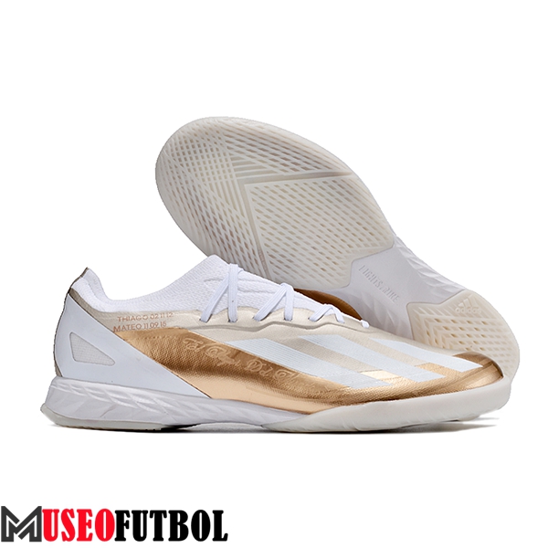 Adidas Botas De Fútbol X CRAZYFAST.1 IC BOOTS Blanco/Marrón