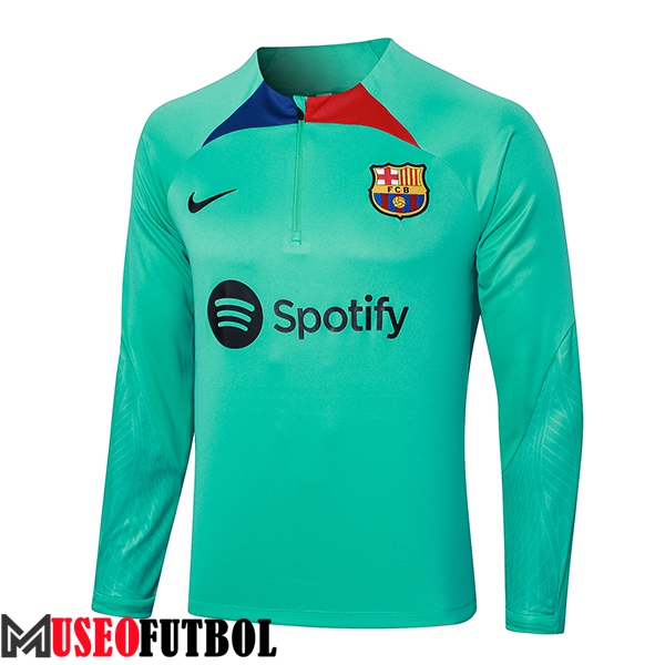 Sudadera De Entrenamiento FC Barcelona Verde 2023/2024 -03