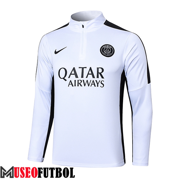 Sudadera De Entrenamiento PSG Blanco/Negro 2023/2024