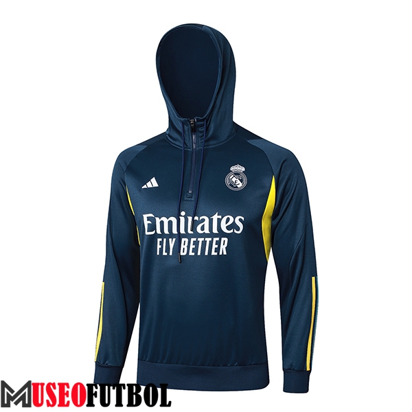 Chaqueta Con Capucha Real Madrid Azul/Amarillo 2023/2024