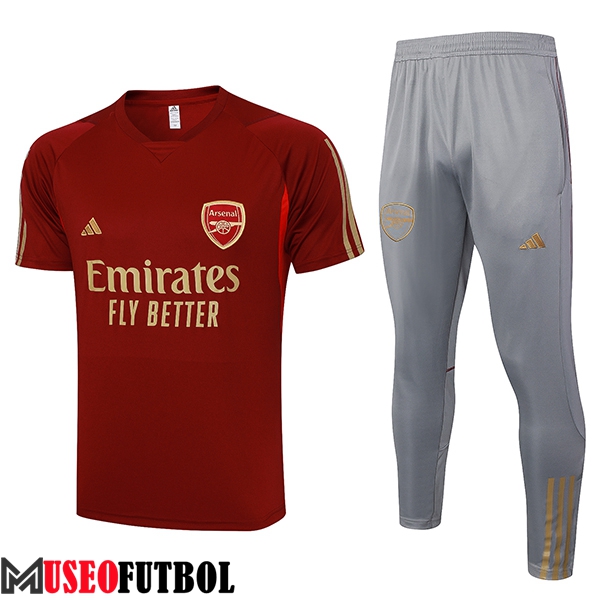 Camiseta Entrenamiento + Pantalones Arsenal Rojo 2023/2024