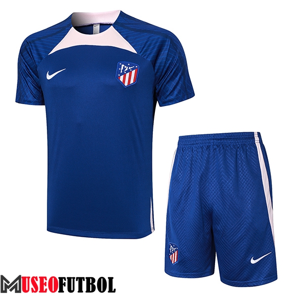 Camiseta Entrenamiento + Cortos Atletico Madrid Azul 2023/2024