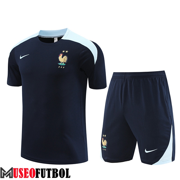 Camiseta Entrenamiento + Cortos Francia Azul marino 2023/2024