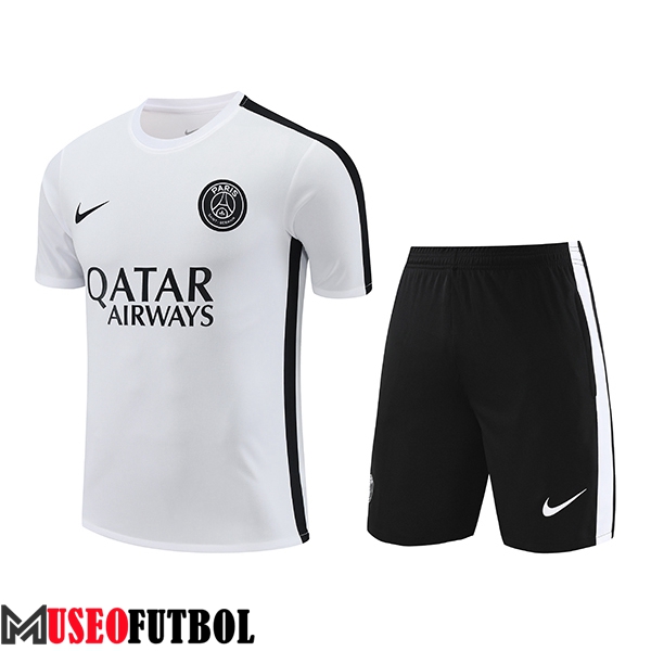 Camiseta Entrenamiento + Cortos PSG Blanco 2023/2024 -05