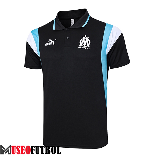 Camiseta Polo Marsella Negro 2023/2024