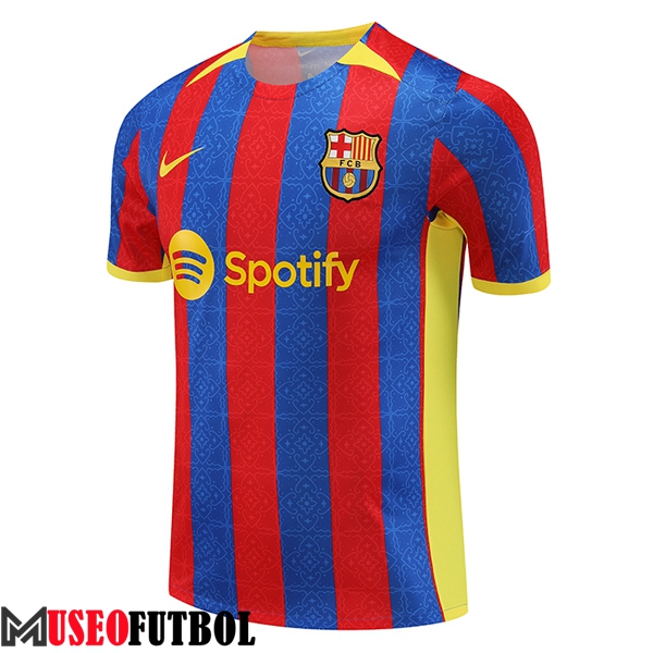 Camiseta Entrenamiento FC Barcelona Rojo/Azul 2023/2024 -03